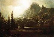Albert Bierstadt By_a_Mountain_Lake France oil painting artist